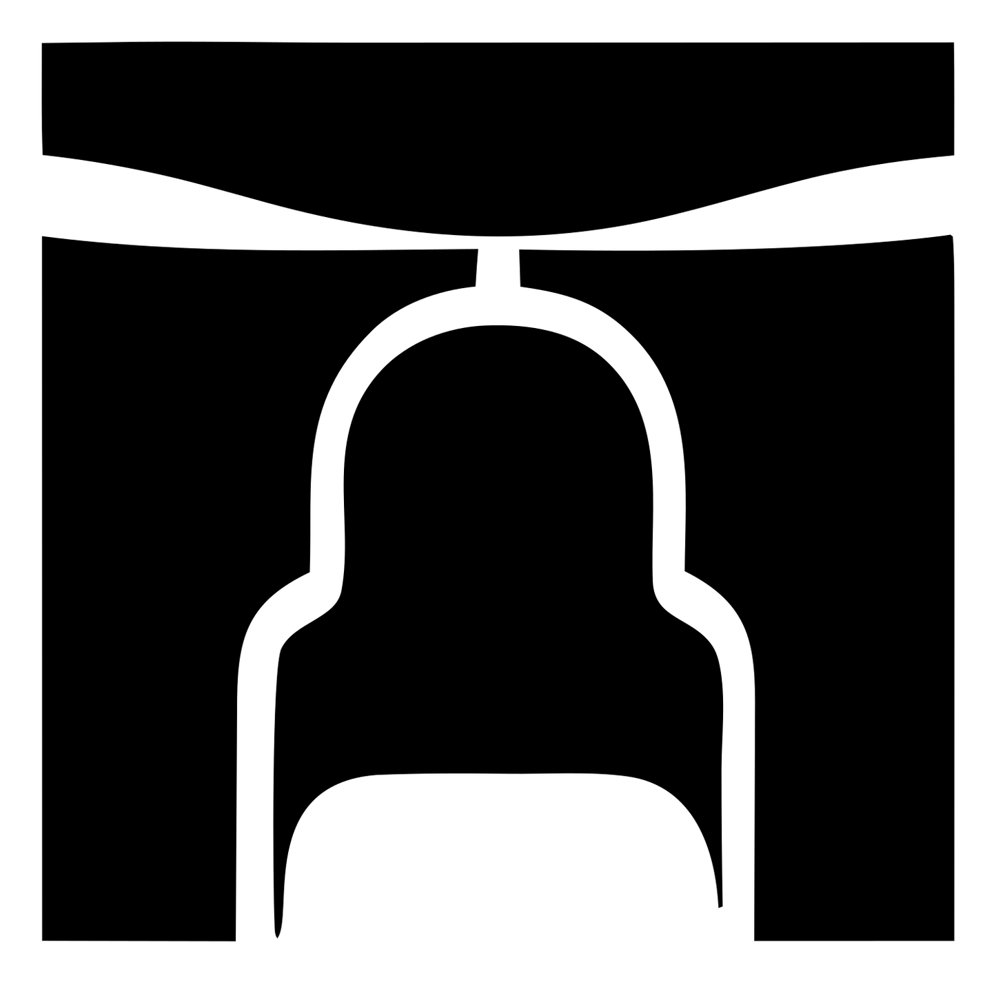 Helicopter Arch Negative Space Logo #ffffff/#000000