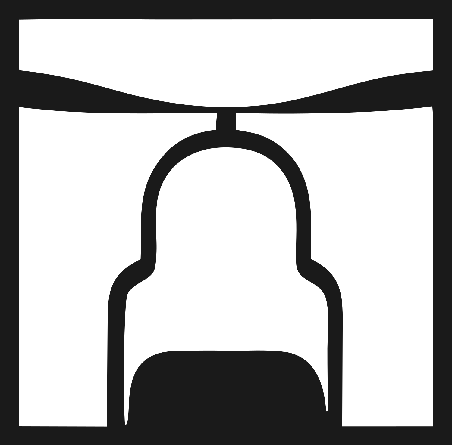 Helicopter Arch Negative Space Logo #1a1a1a/#ffffff