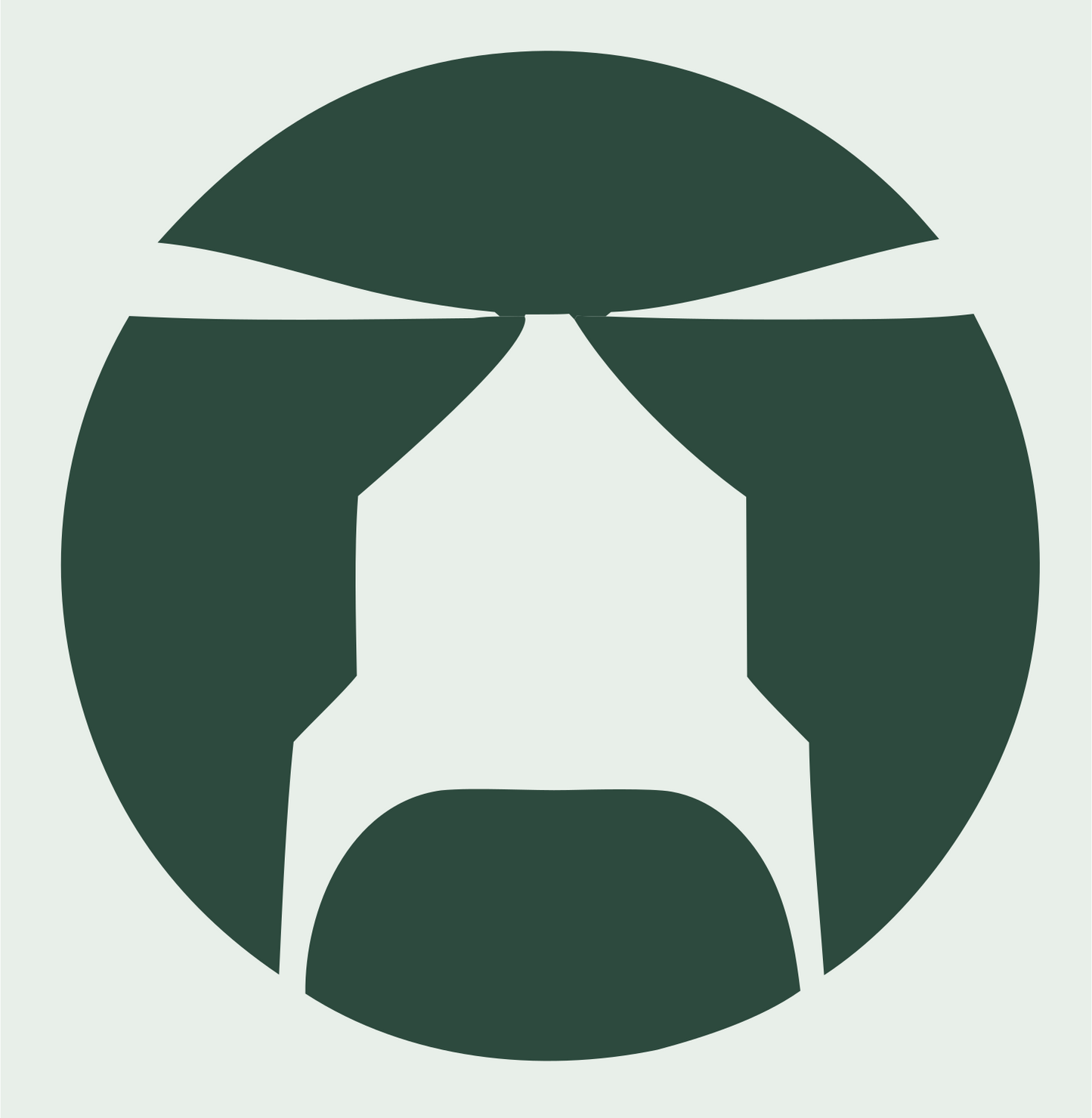 Helicopter Circle Emblem Logo #e8efe9/#2d4a3e