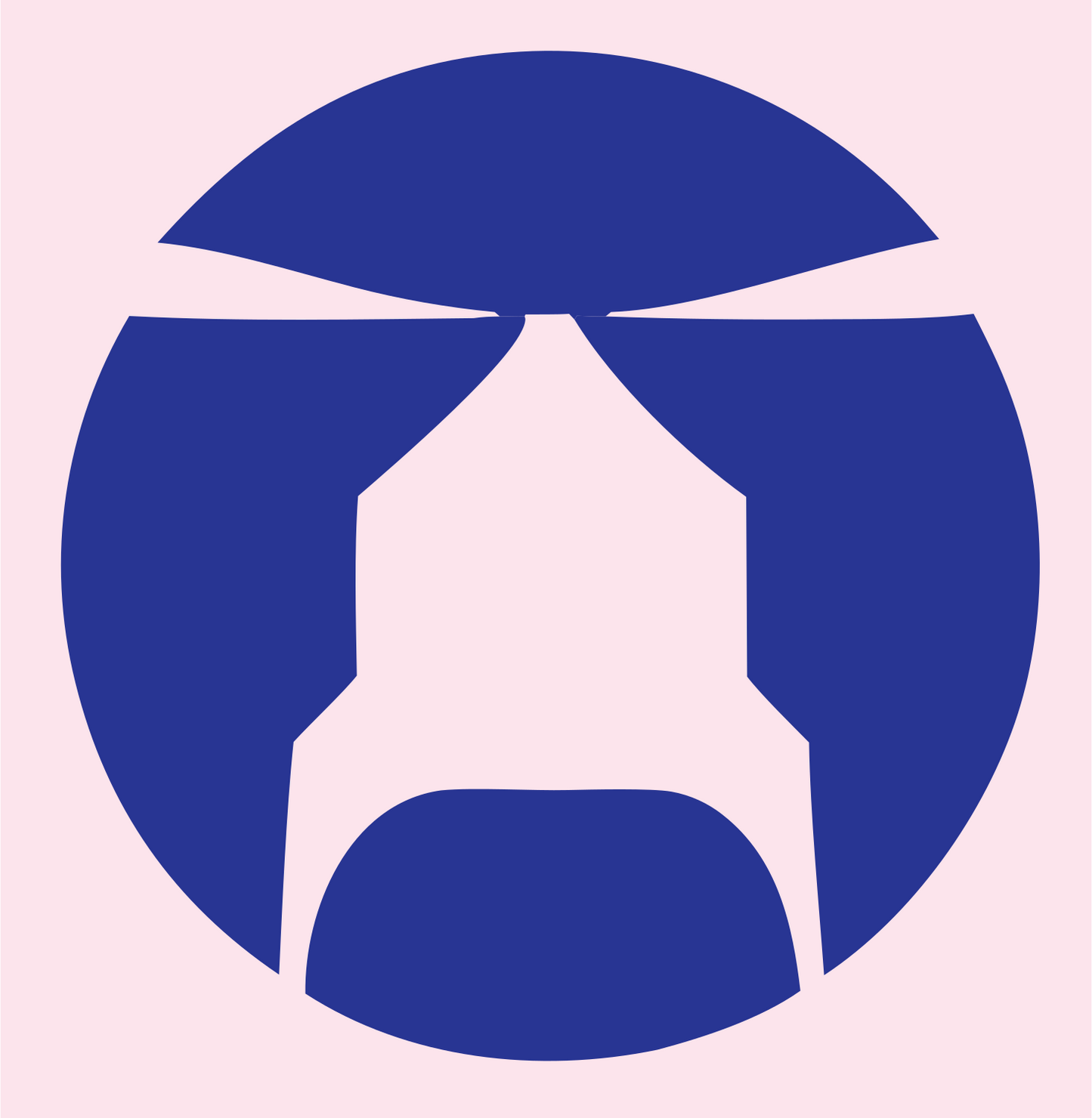 Helicopter Circle Emblem Logo #fce4ec/#283593