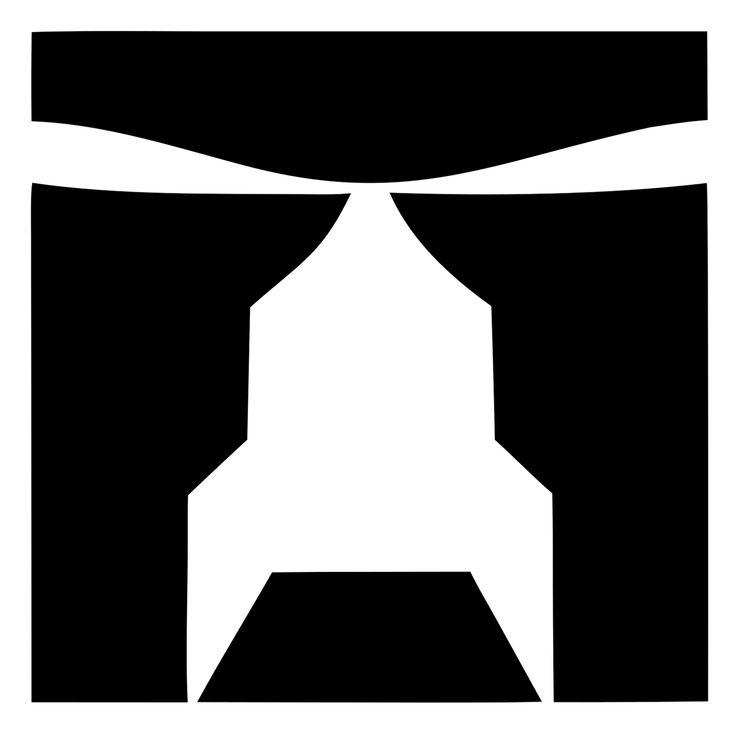 Torii Gate Helicopter Logo #ffffff/#000000