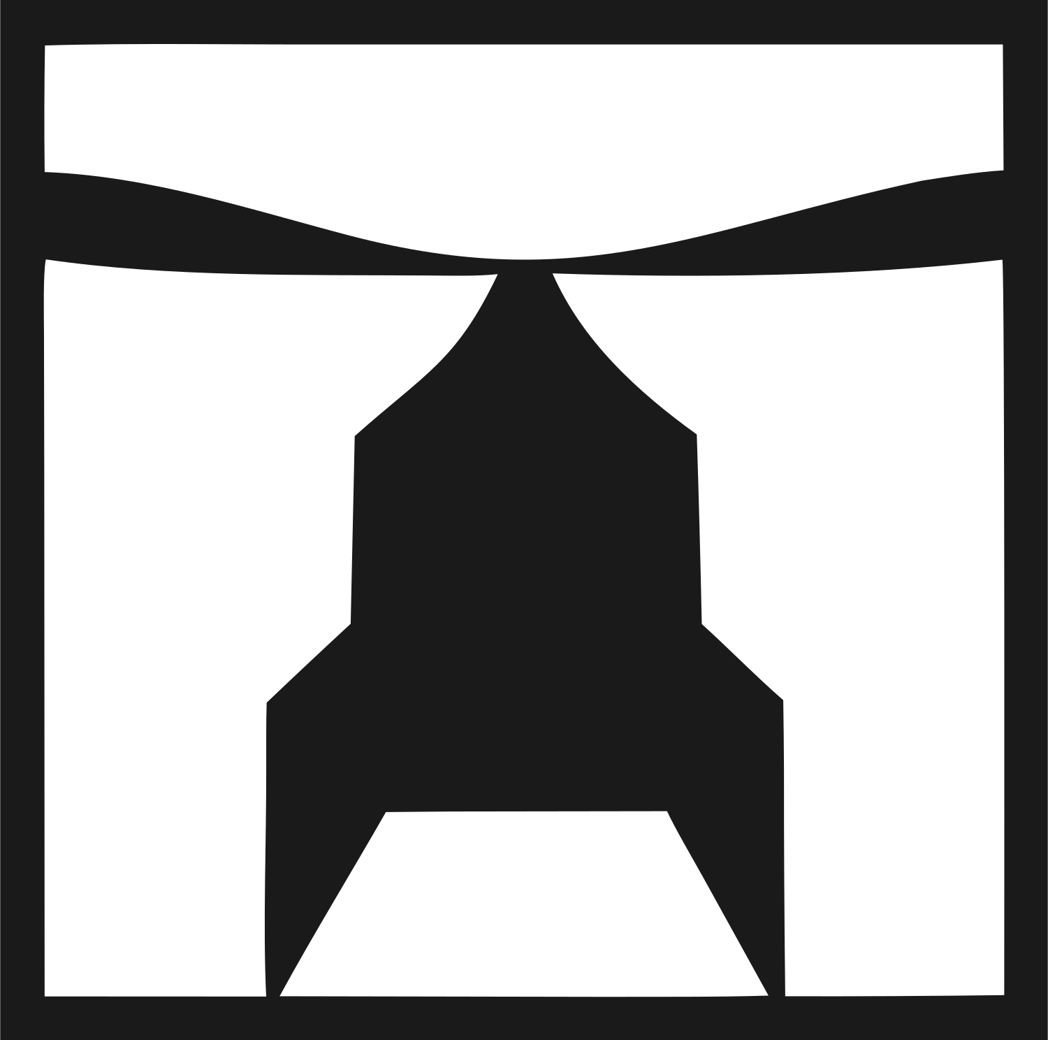 Torii Gate Helicopter Logo #1a1a1a/#ffffff