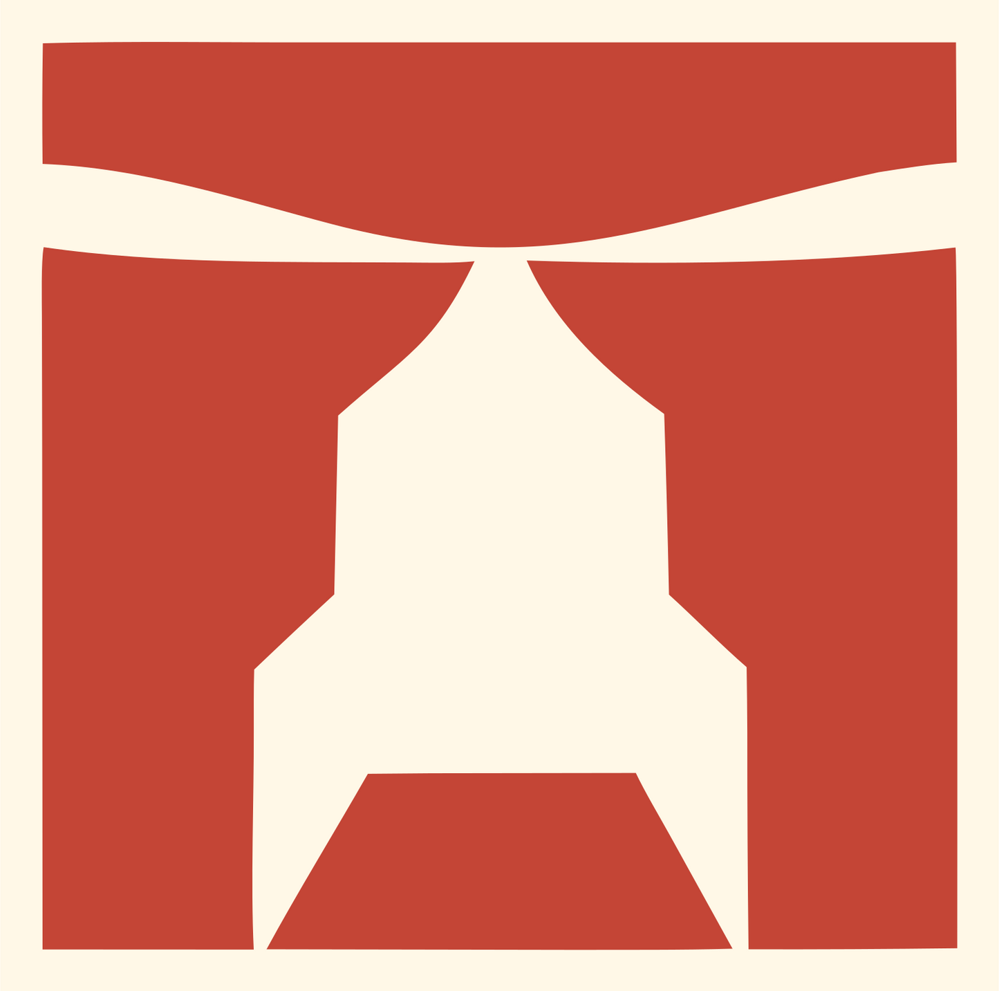 Torii Gate Helicopter Logo #fff8e7/#c44536