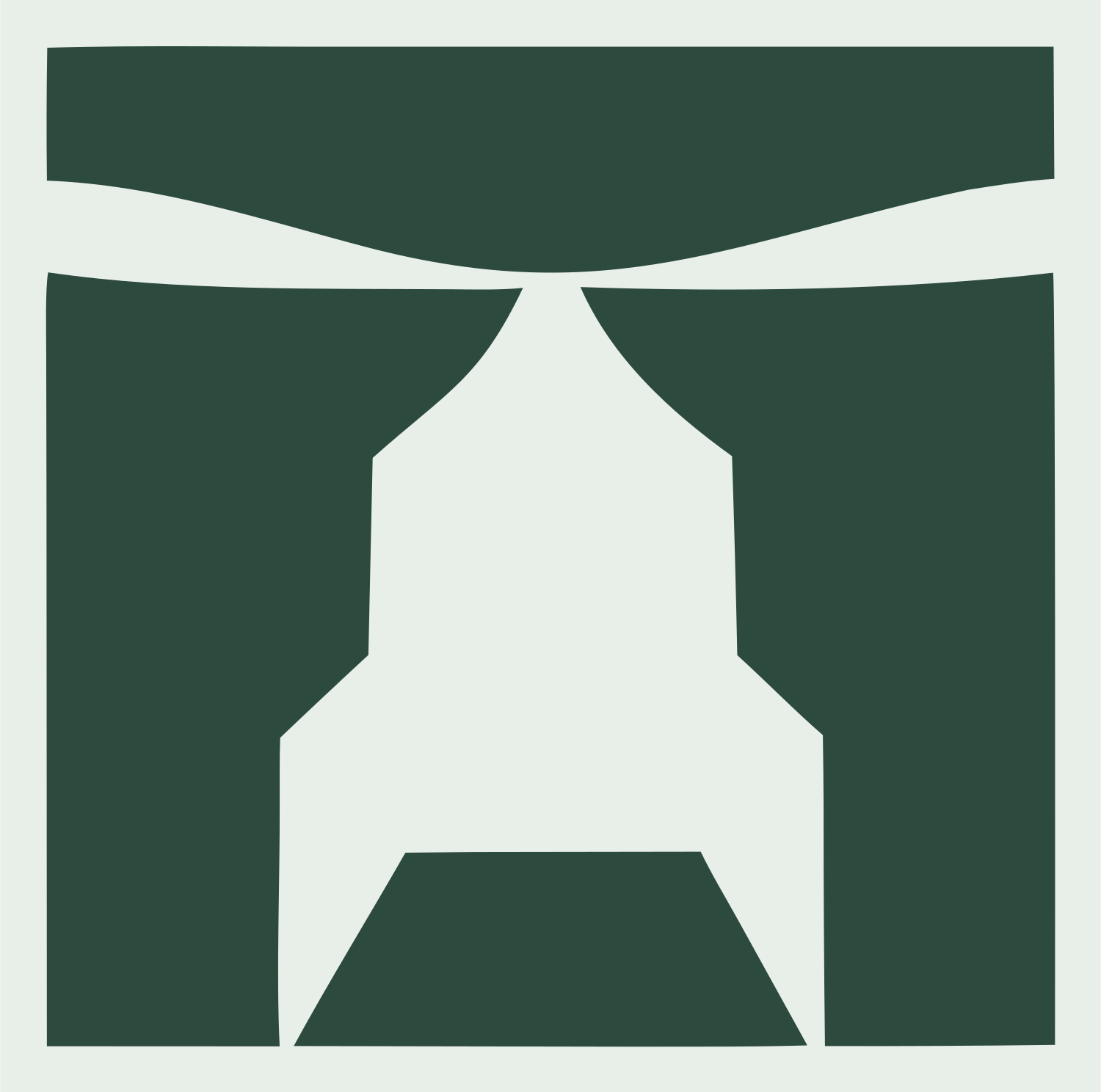Torii Gate Helicopter Logo #e8efe9/#2d4a3e