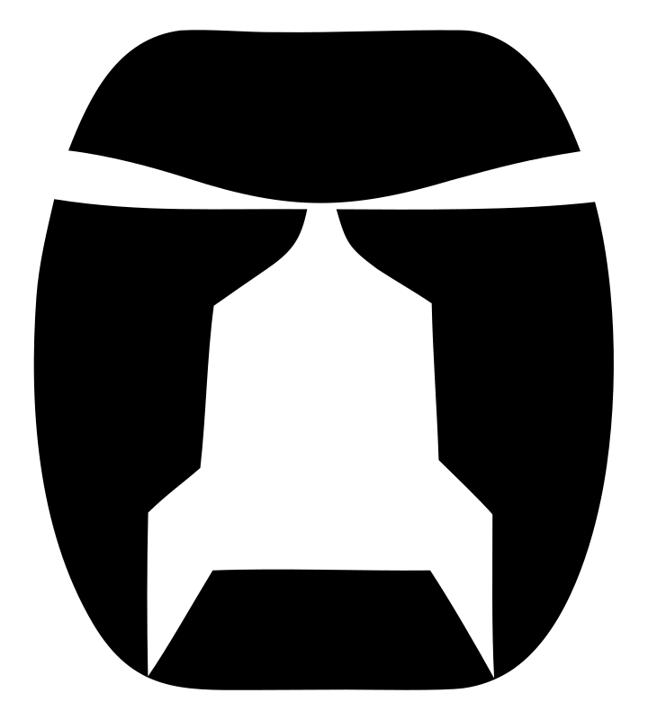 Rocket Helmet Negative Space Logo