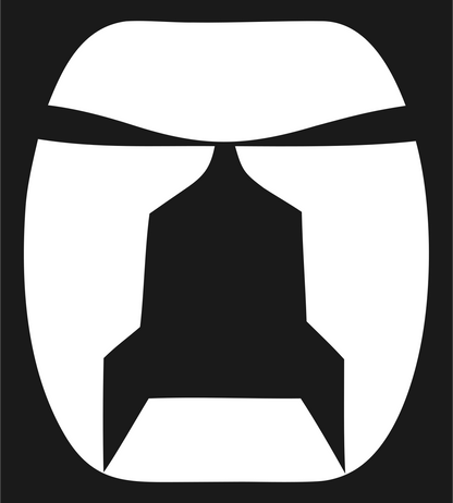 Rocket Helmet Negative Space Logo #1a1a1a/#ffffff