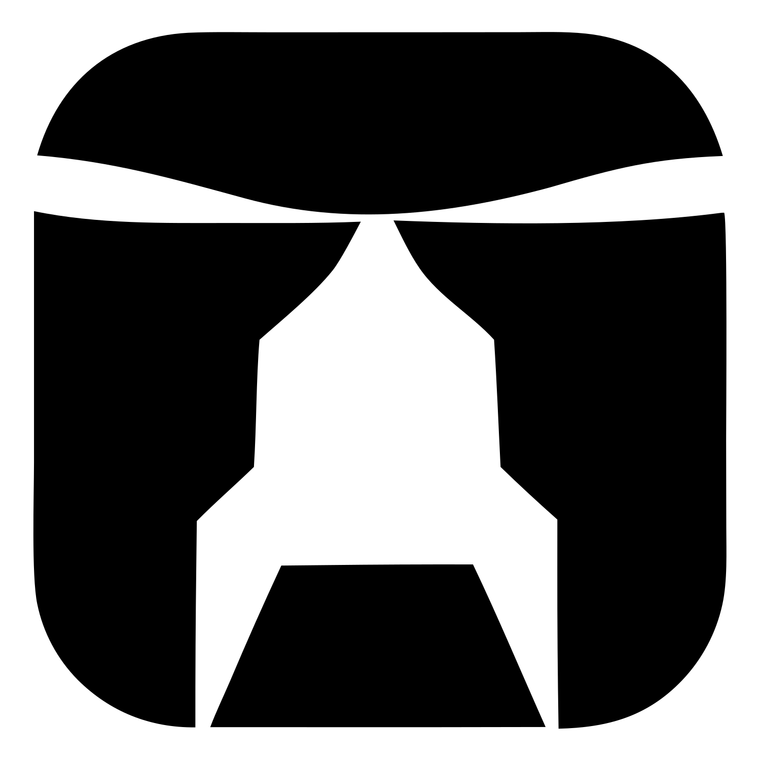 Helicopter Rounded Square Logo #ffffff/#000000