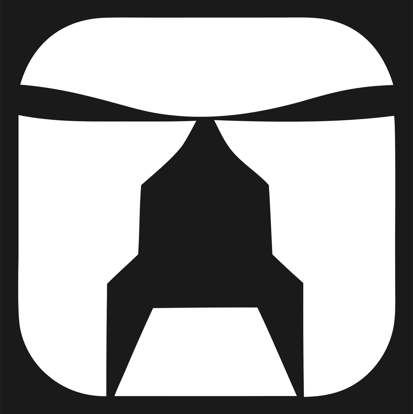 Helicopter Rounded Square Logo #1a1a1a/#ffffff