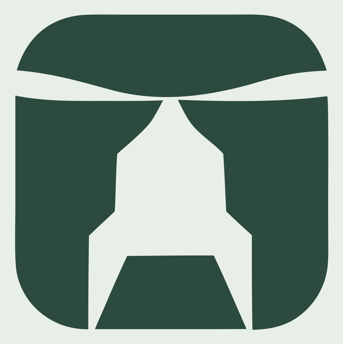 Helicopter Rounded Square Logo #e8efe9/#2d4a3e