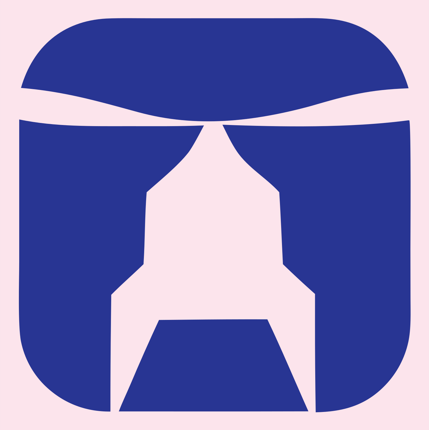 Helicopter Rounded Square Logo #fce4ec/#283593