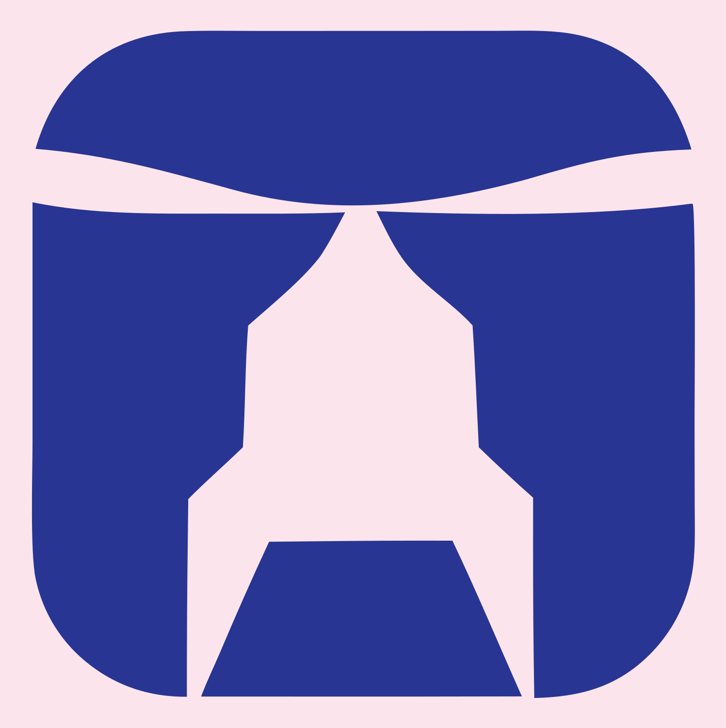 Helicopter Rounded Square Logo #fce4ec/#283593