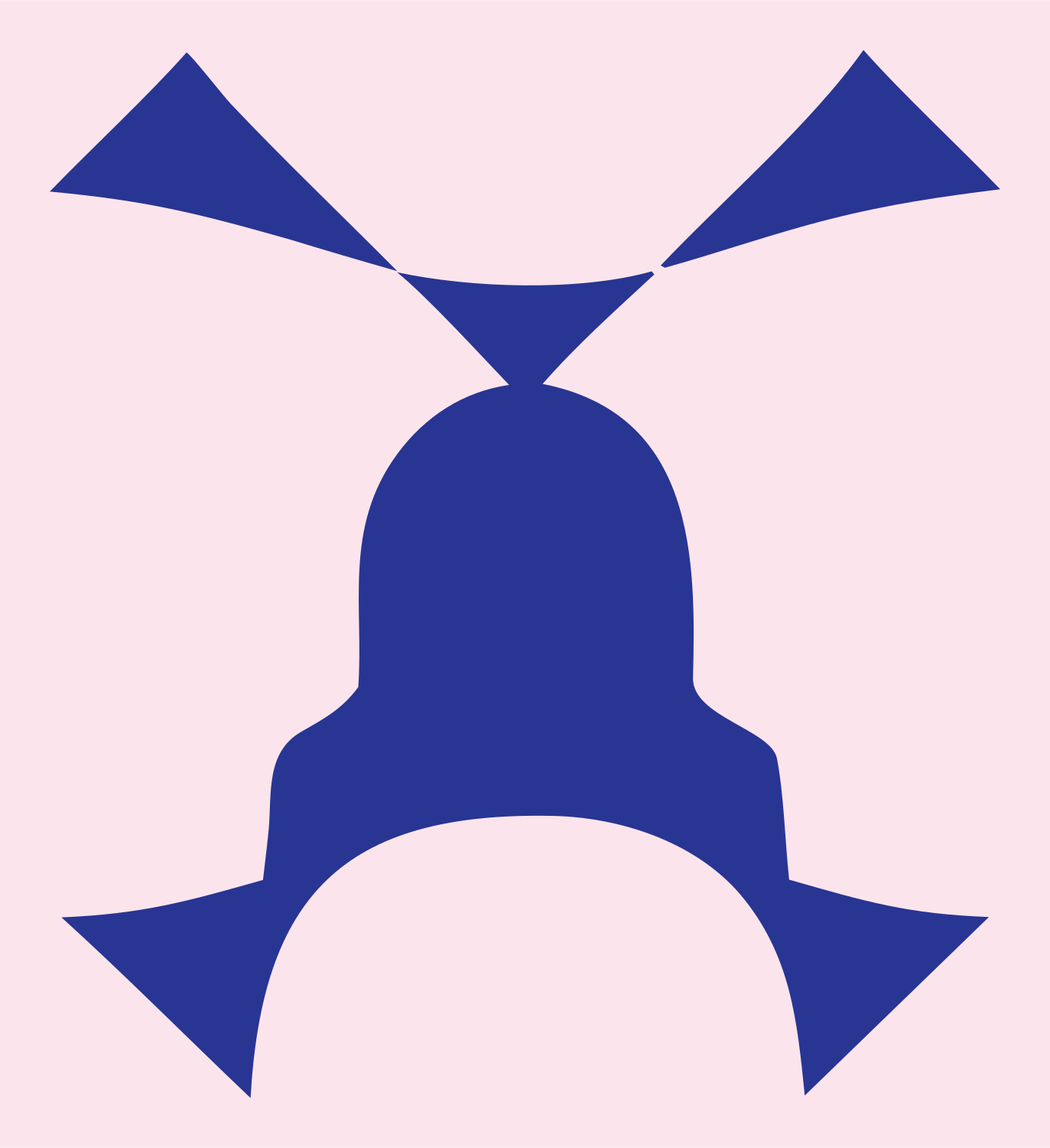 Helicopter Top View Logo #fce4ec/#283593