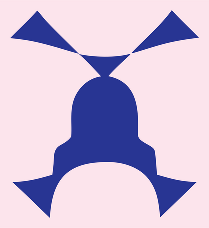 Helicopter Top View Logo #fce4ec/#283593