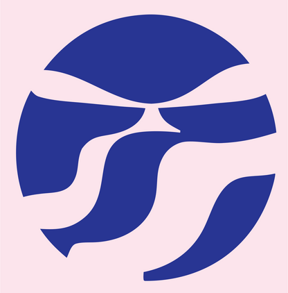 Rotor Wash Circle Logo #fce4ec/#283593