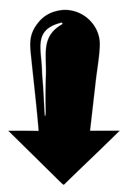 Down Arrow Submarine Logo #ffffff/#000000