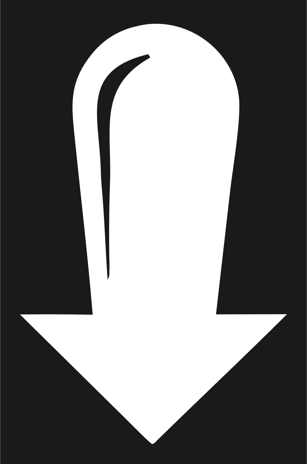 Down Arrow Submarine Logo #1a1a1a/#ffffff