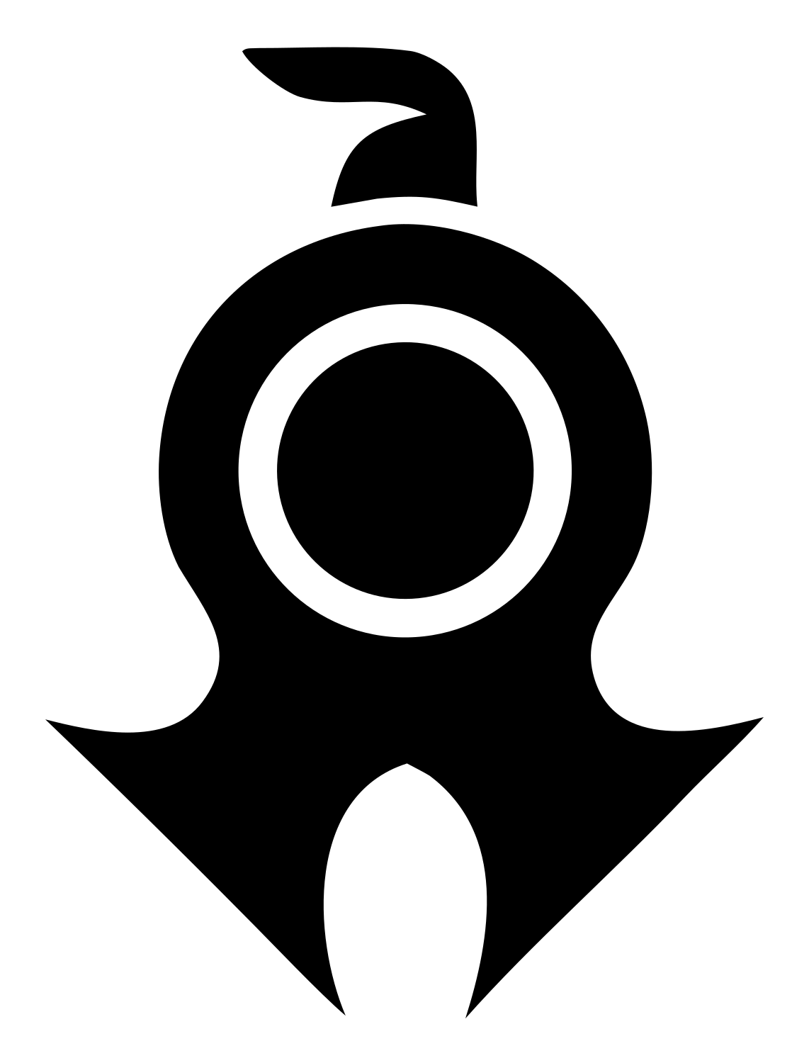 Submarine Periscope Logo #ffffff/#000000