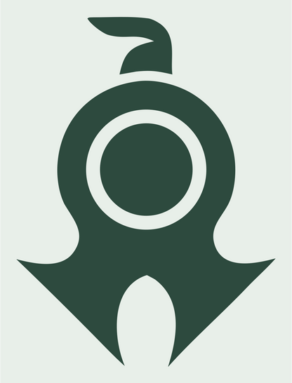 Submarine Periscope Logo #e8efe9/#2d4a3e