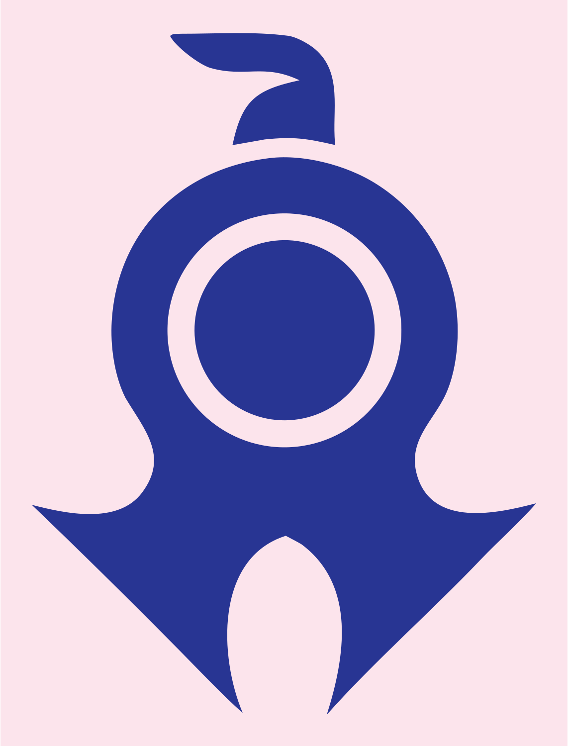 Submarine Periscope Logo #fce4ec/#283593
