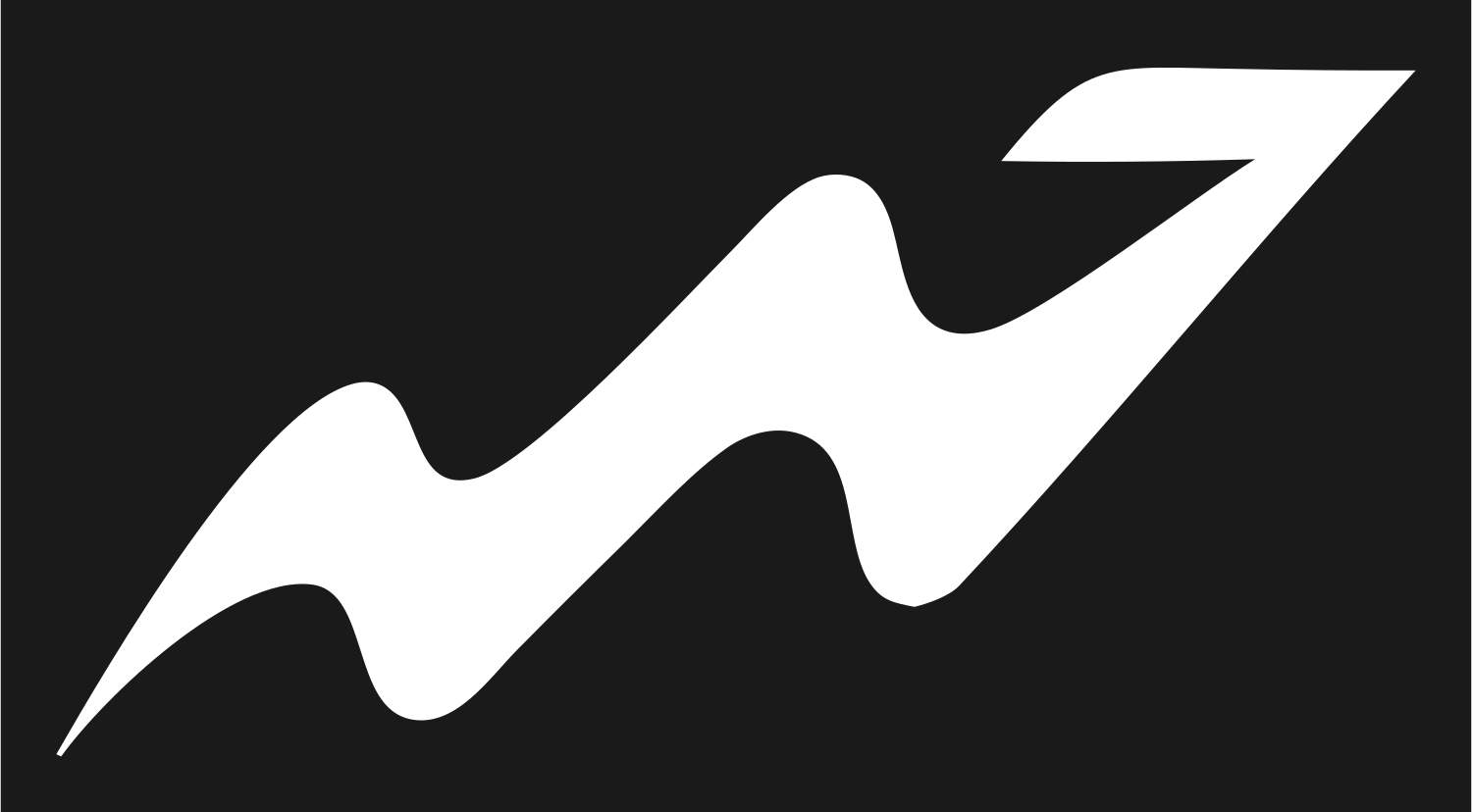 Wavy Arrow Upward Logo #1a1a1a/#ffffff