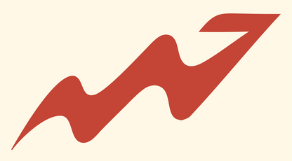 Wavy Arrow Upward Logo #fff8e7/#c44536