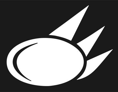 Meteor Strike Oval Logo #1a1a1a/#ffffff