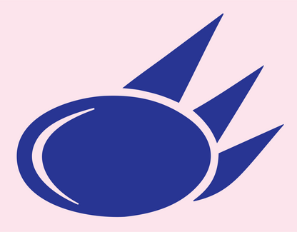 Meteor Strike Oval Logo #fce4ec/#283593