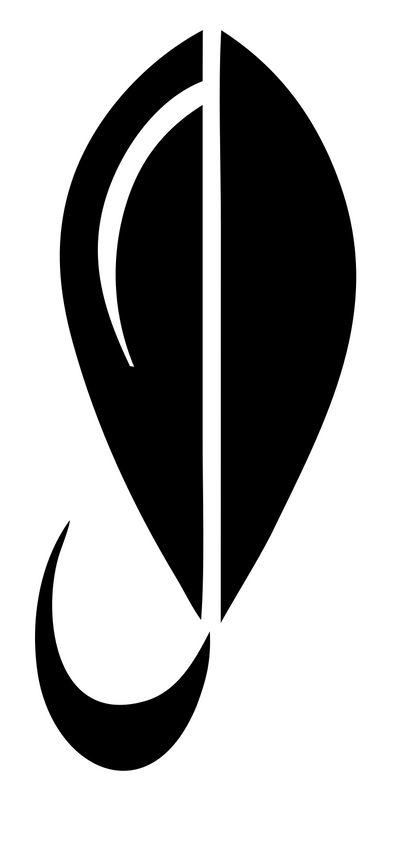 Footprint Fluid Drop Logo #ffffff/#000000