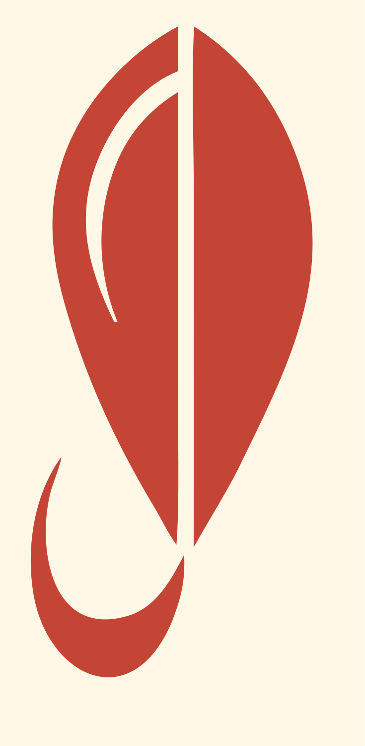 Footprint Fluid Drop Logo #fff8e7/#c44536