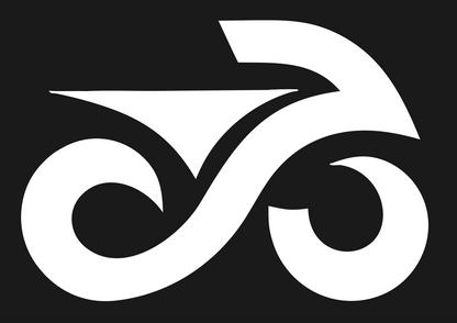 Swirl Wheel Motorbike Logo Set #1a1a1a/#ffffff