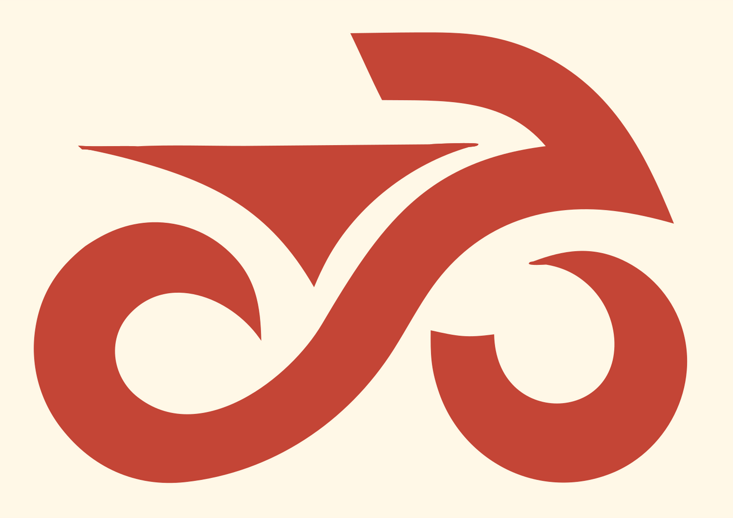 Swirl Wheel Motorbike Logo Set #fff8e7/#c44536