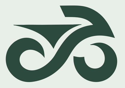 Swirl Wheel Motorbike Logo Set #e8efe9/#2d4a3e