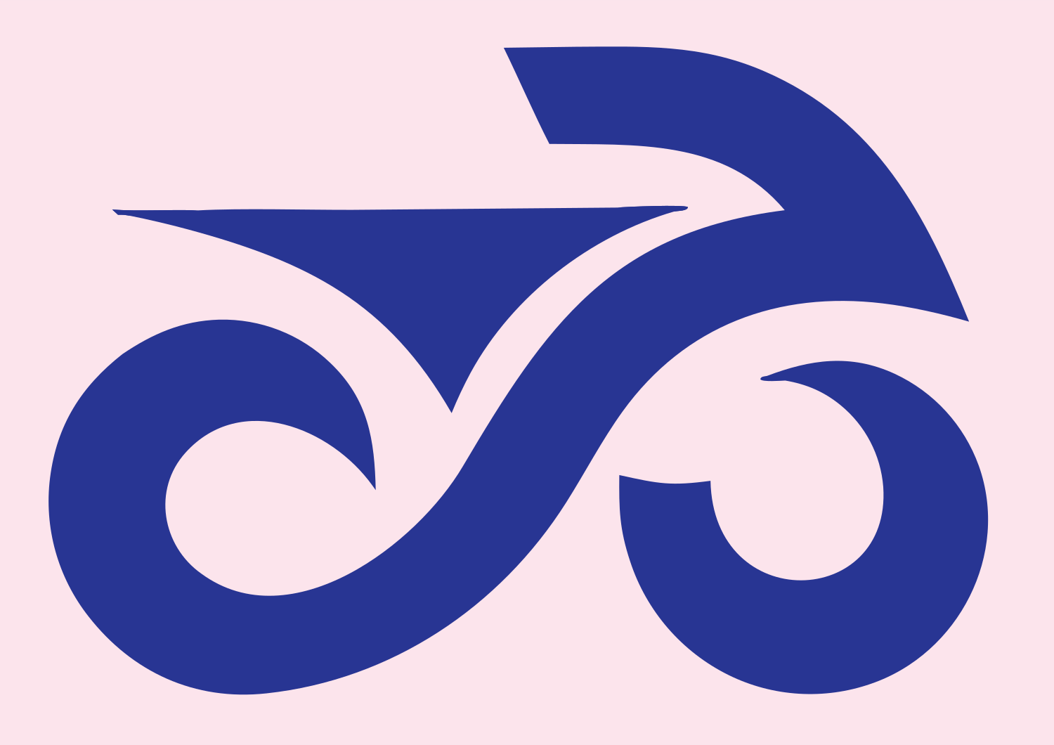Swirl Wheel Motorbike Logo Set #fce4ec/#283593