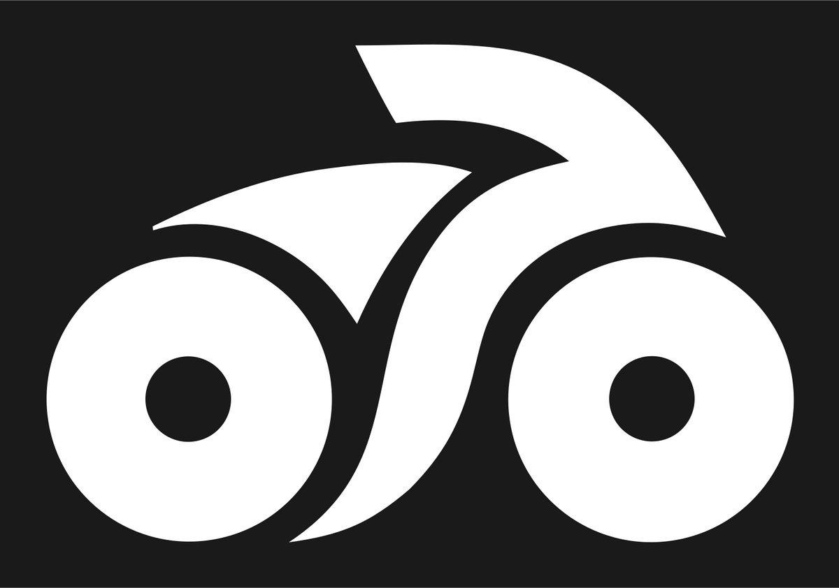 Motorbike Side Profile Logo Set #1a1a1a/#ffffff