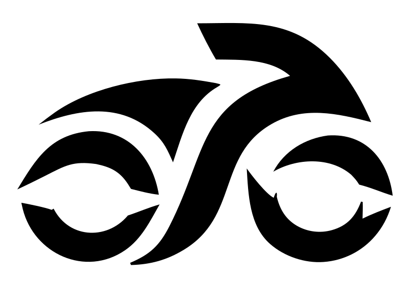 Curved Motorbike Logo Set