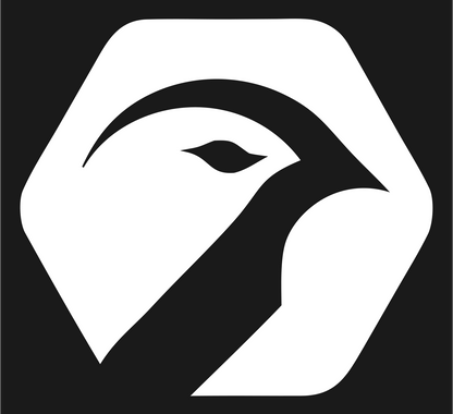 Eagle Head Hexagon Logo #1a1a1a/#ffffff
