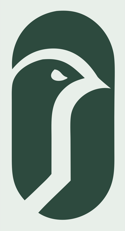 Bird Head Capsule Logo #e8efe9/#2d4a3e