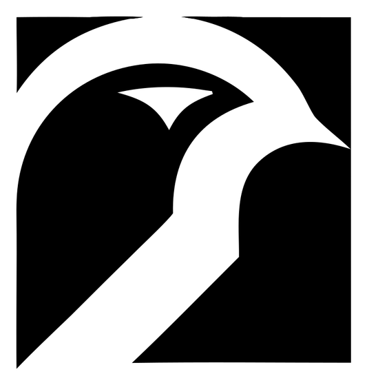 Negative Space Bird Profile Logo