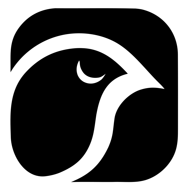 Hawk Head Square Logo