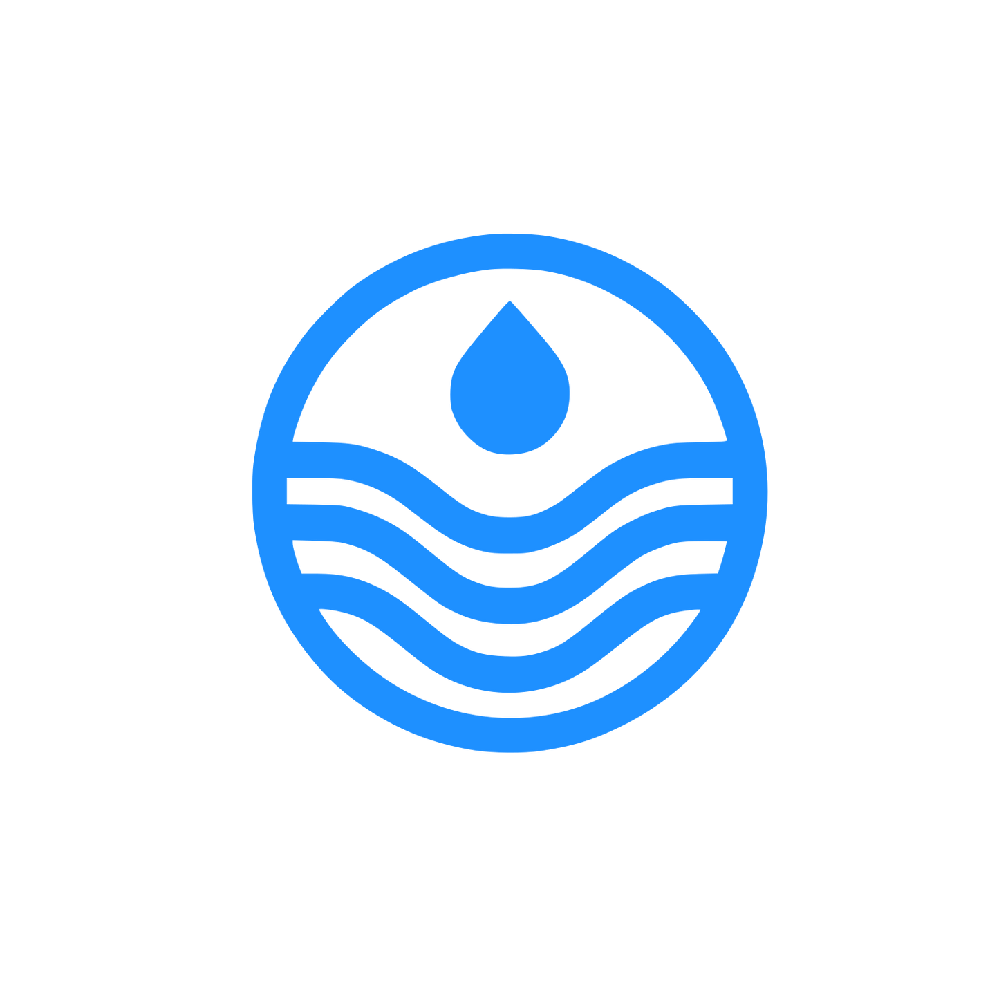 Water Drop Logo #1E90FF