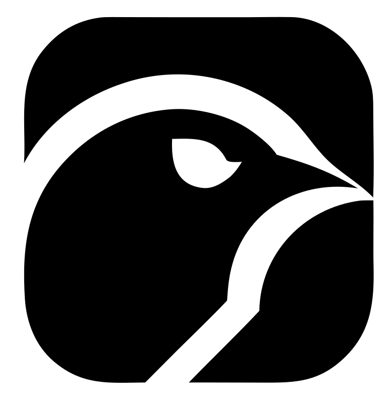 Bird Head Rounded Square Logo