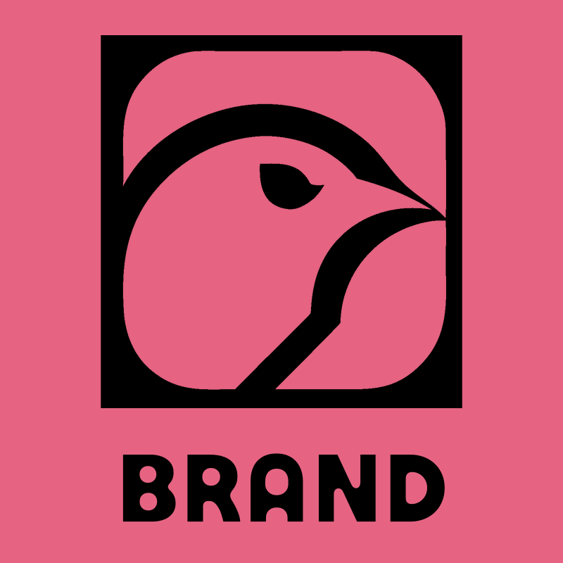 Bird Head Rounded Square Logo preview