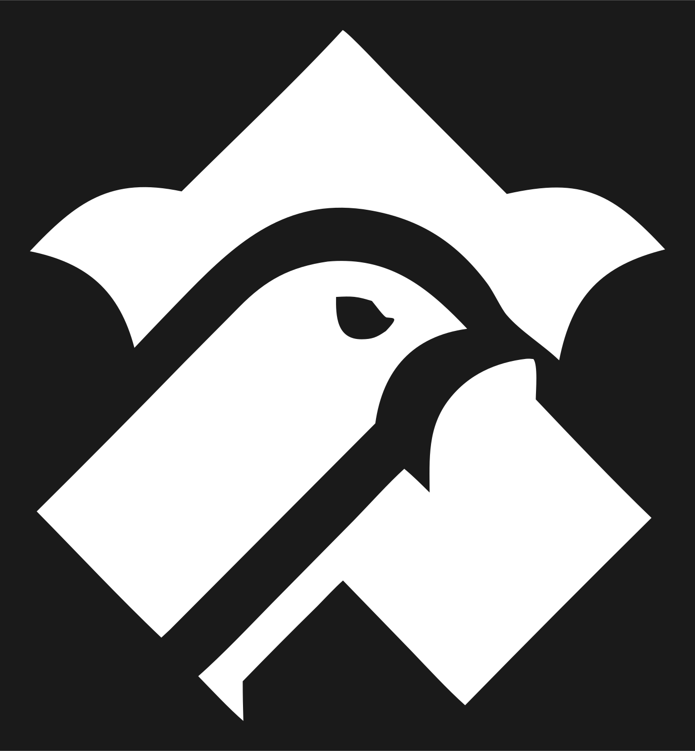 Falcon Head Diamond Logo #1a1a1a/#ffffff