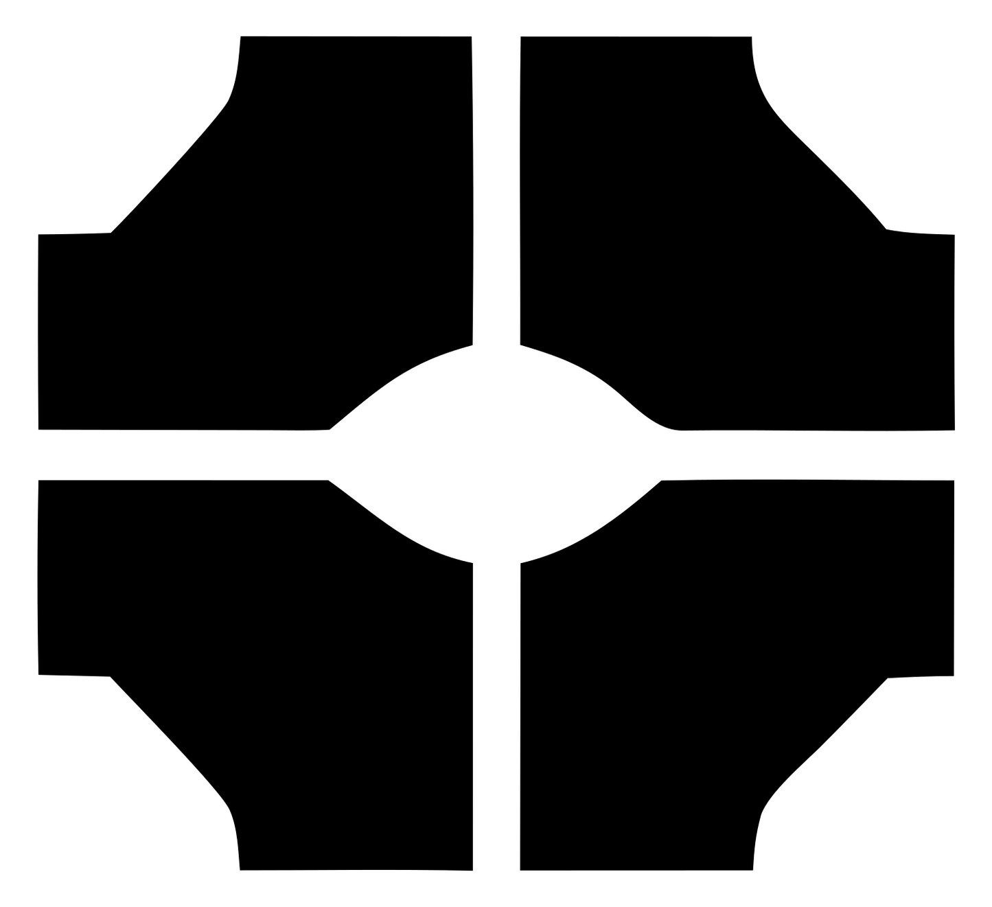 Brutalist Lips Split Logo #ffffff/#000000