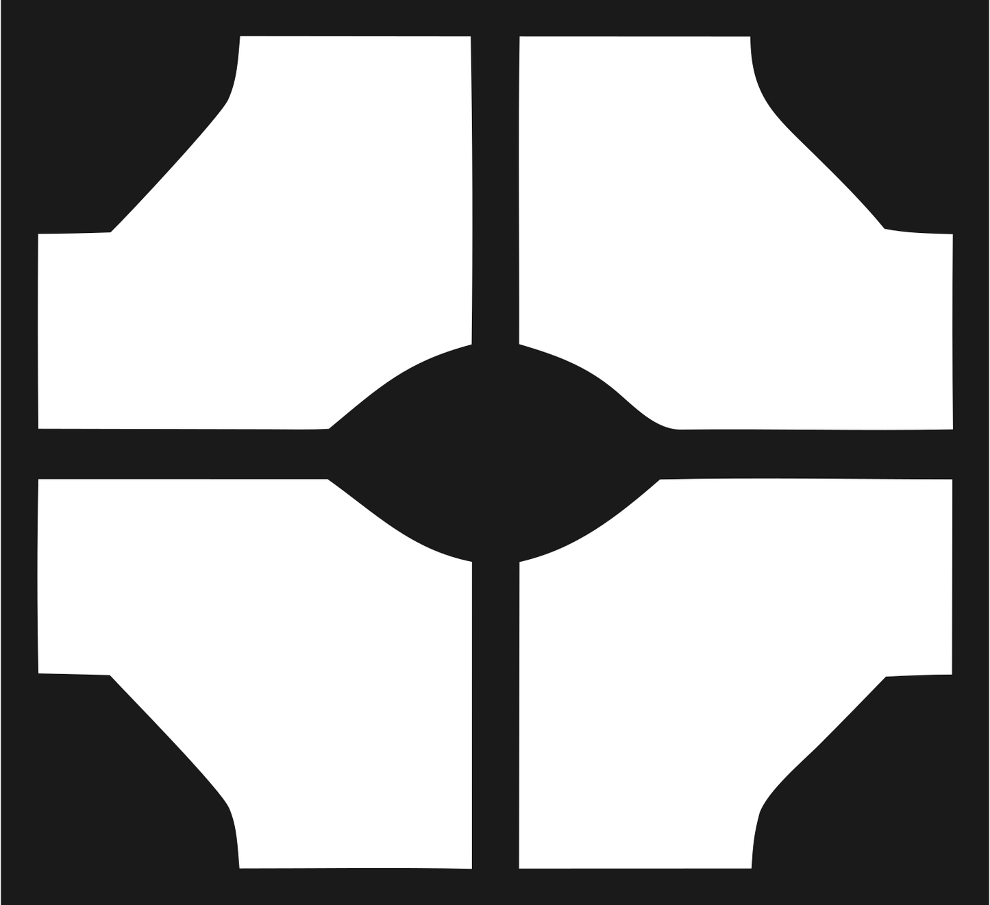 Brutalist Lips Split Logo #1a1a1a/#ffffff