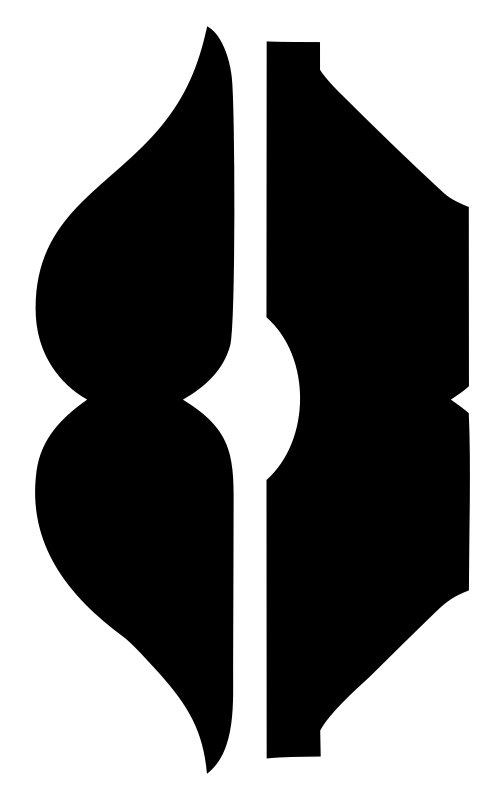 Split Mouth Brutalist Logo