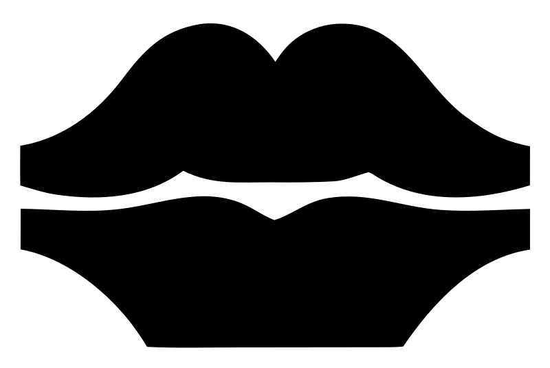 Lips Mustache Trio Logo