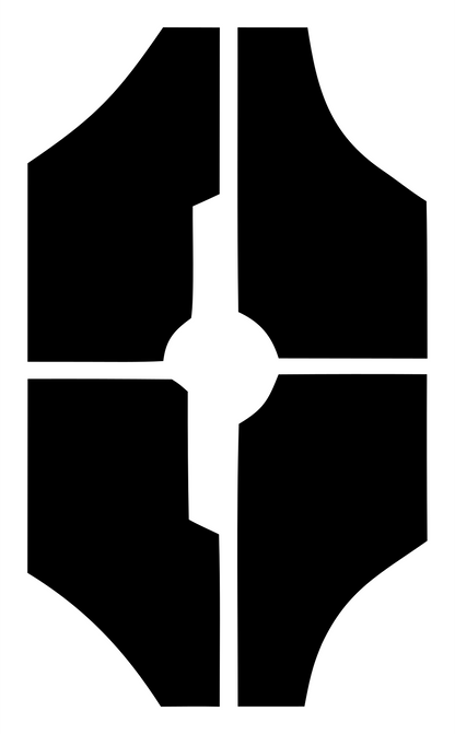 Shield Split Lips Logo #ffffff/#000000