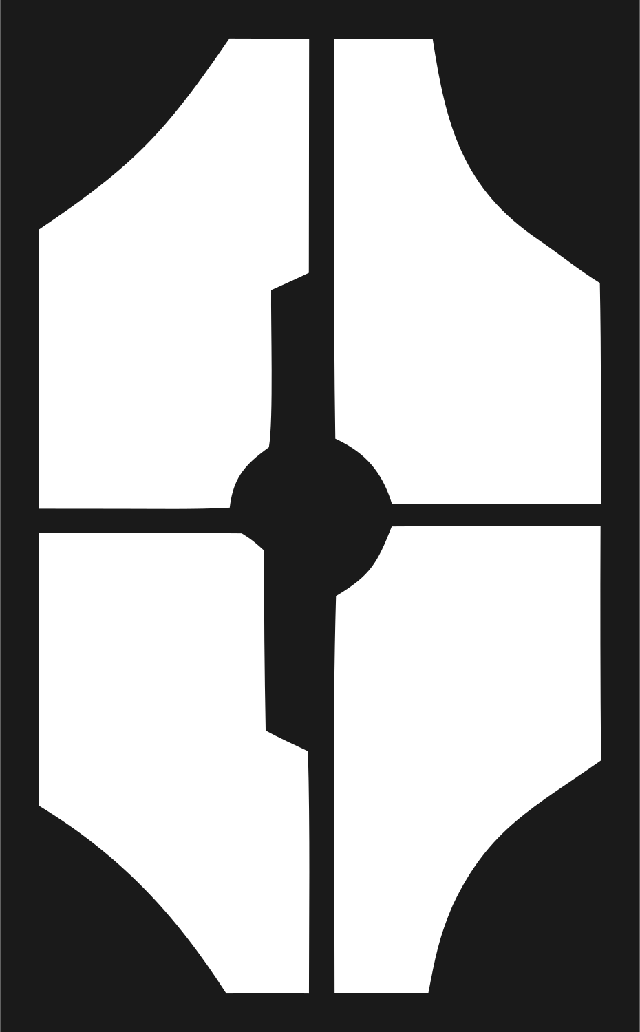 Shield Split Lips Logo #1a1a1a/#ffffff