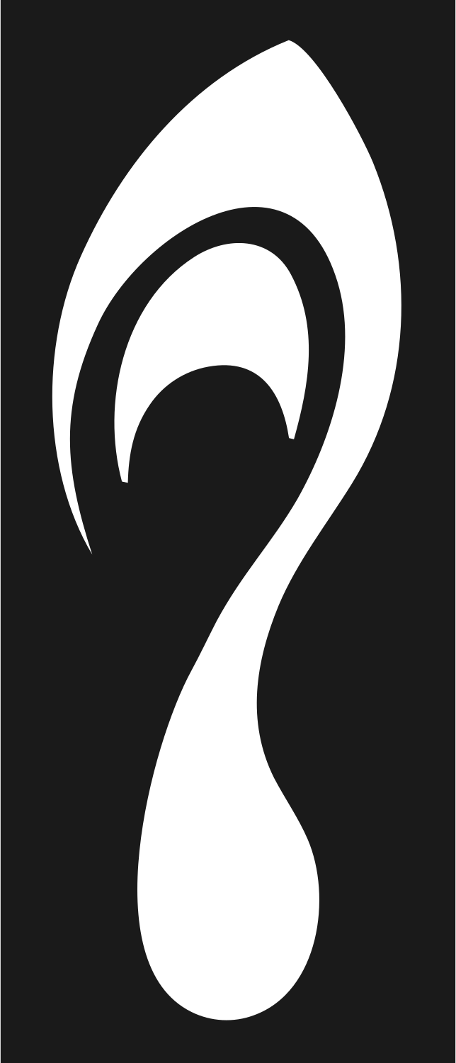 Swirling Footprint Fluid Logo #1a1a1a/#ffffff